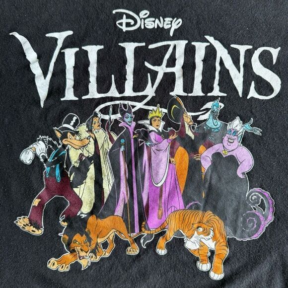 Disney Villains Black T-Shirt Size L Unisex - Picture 3 of 5